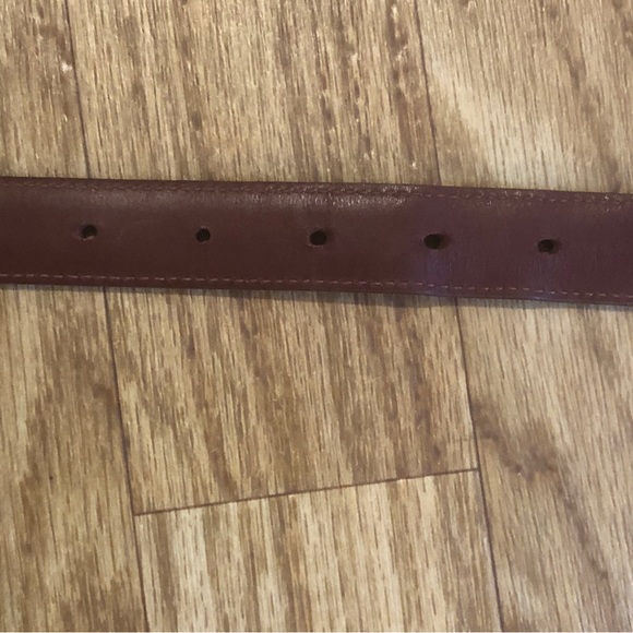 COACH Brown Leather Belt with Gold Hardware - Picture 9 of 10